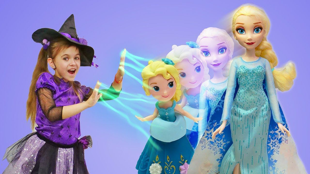 Эльза Холодное сердце ИСЧЕЗЛА! Видео для девочек. Ведьмочка Юлли заколдовала куклы. Игры в куклы смотреть онлайн