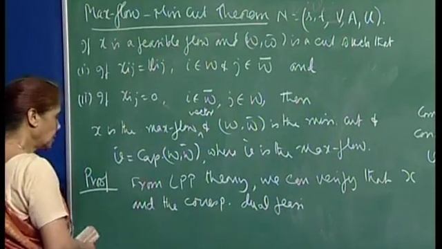 Mod-01 Lec-34 Problem 3 (assignment 7), Min-cut Max-flow theorem, Labelling algorithm. смотреть онлайн