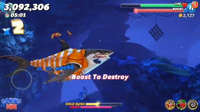 Hungry Shark World Update - New INMATE Shark(Megalodon) Skin Unlocked | Android Gameplay HD смотреть онлайн