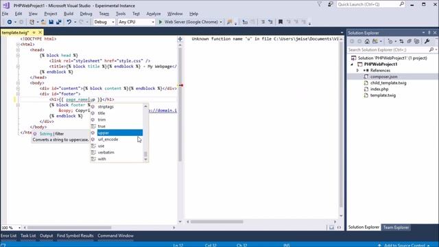 Twig Editor in Visual Studio смотреть онлайн