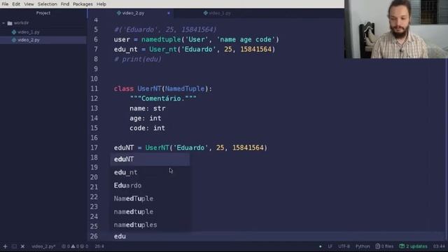 Python dataclasses #2 - dataclasses x namedtuples смотреть онлайн
