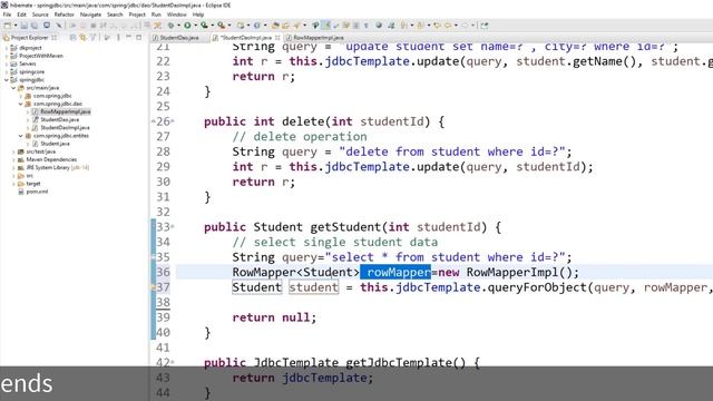 Selecting Single Object using Spring Jdbc | Row Mapper Practical Program смотреть онлайн