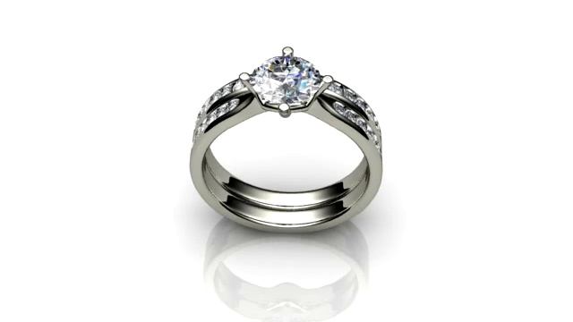 Moissanite 18ct White Gold or Platinum 1.5 Carat Bridal Set | RS0008/150 смотреть онлайн
