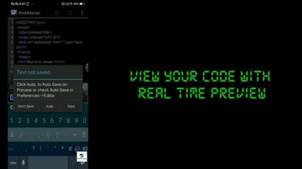 BEST HTML ANDROID EDITOR FREE DOWNLOAD | WEBMASTER'S HTML EDITOR