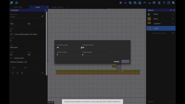 GDevelop 5 Platformer Tutorial #2 | Jumpthru platforms and ladders смотреть онлайн