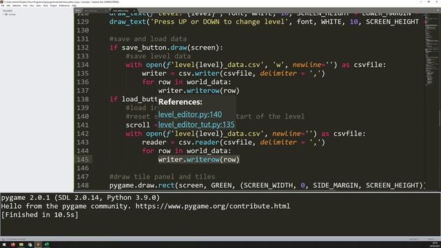 PyGame Level Editor Using Tilemaps in Python - Tutorial | Part 5 - Save and Load Data (CSV & Pickle смотреть онлайн
