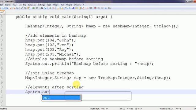 How to Sort HashMap in java Easy way: Demo Program Code смотреть онлайн