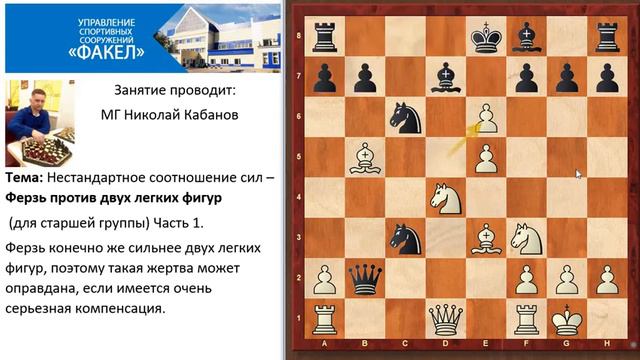 Ферзь против двух легких фигур часть 1 смотреть онлайн