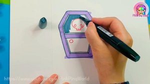 How to draw Kuromi Bedroom in Toca Life World - Paper Quiet book - Toca Boca DIY