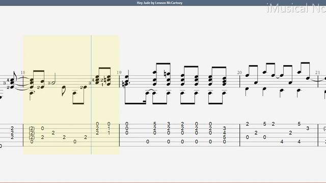 Guitar TAB - The Beatles : Hey Jude (Paul McCartney) | Tutorial Sheet Lesson #iMn смотреть онлайн