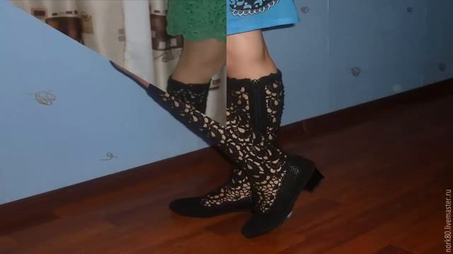Вязаная обувь. Вязаные сапоги от Татьяны Поповой смотреть онлайн