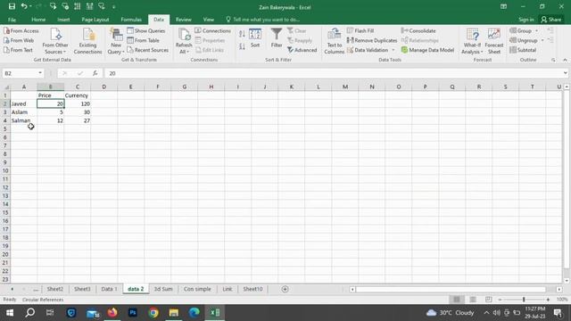 MS Excel Consolidate | 3D Sum in Excel смотреть онлайн