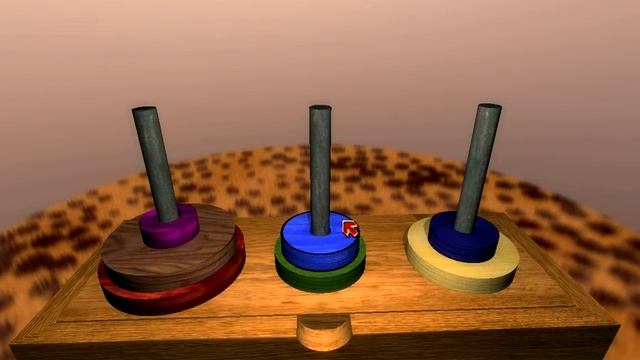 Ханойские башни - 3D логическая игра смотреть онлайн