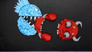 Pacman Monster vs. Among Us Lego - Pacman Stop Motion Game