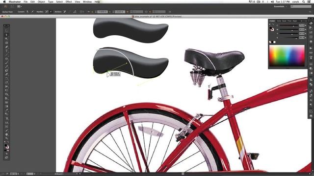 Drawing a Vector Bike in Adobe Illustrator смотреть онлайн