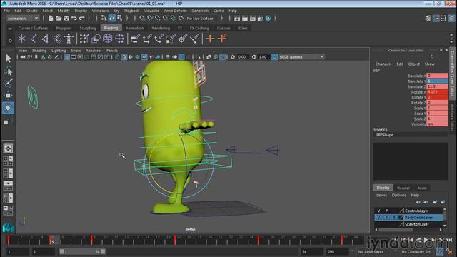 1.3 Походка. Анимация ног и бедер. Курс "Анимация мультипликационного персонажа в Maya" смотреть онлайн