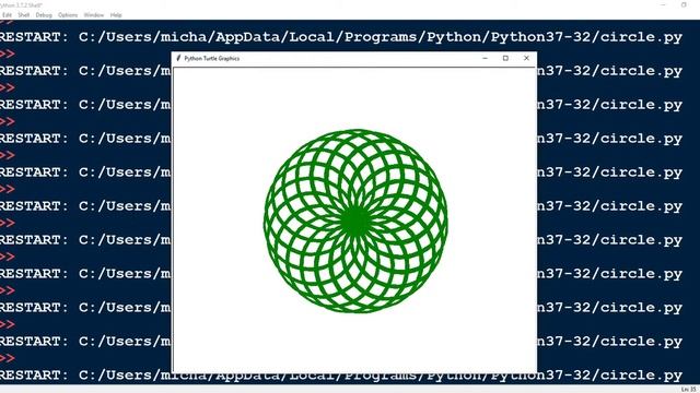 Python Turtle Project: Circle Patterns смотреть онлайн