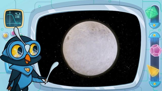 Окружающий мир, тема - почему луна бывает разной, развивающий мультик