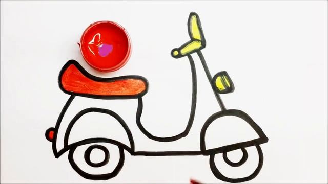 Сурет салу скутер | Как нарисовать скутер | Сурет салып уйрену смотреть онлайн