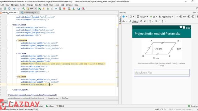 Tutorial Kotlin Android - 3. Membuat layout XML dan menggunakan resource string смотреть онлайн