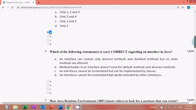 NPTEL: Programming in Java Assignment 4 Quiz Answers | Week 4 Quiz Answers| IIT Kharagpur Java NPTE смотреть онлайн