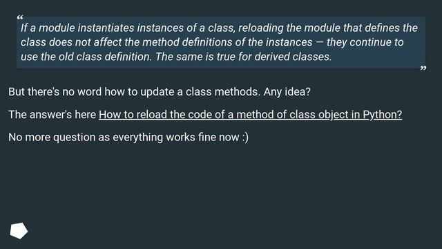 How can I update a source file (with classes) in interactive python смотреть онлайн