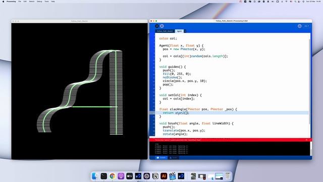 How To Follow A Path With Brushes In Processing | 36 Days Of Type | Generative Art | Tutorial