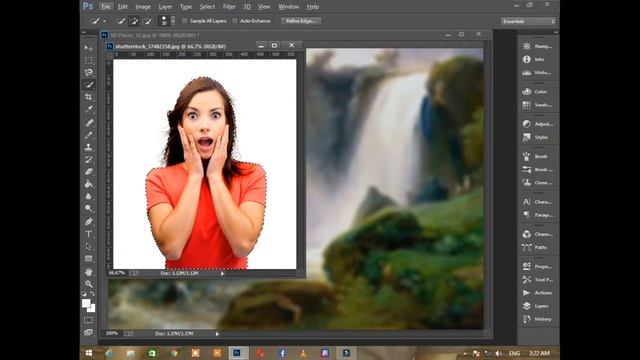 Background change Easy method With refine edge photoshop cc смотреть онлайн
