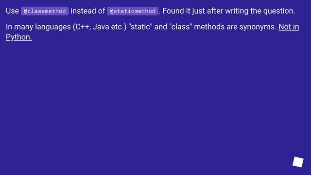 Access static variable from static method смотреть онлайн