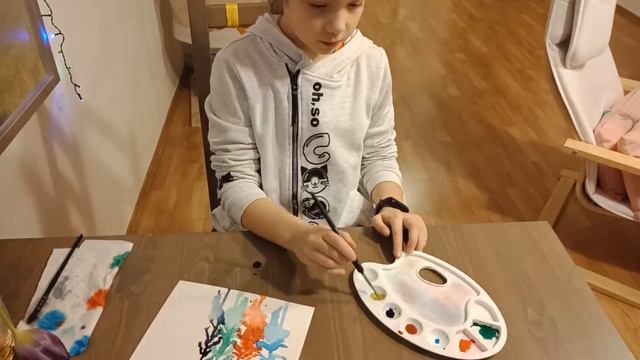 Рисуем акварелью волшебный лес смотреть онлайн