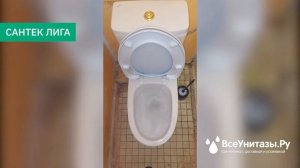 Проверка смыва унитаза Сантек Лига после установки от ВсеУнитазы.ру