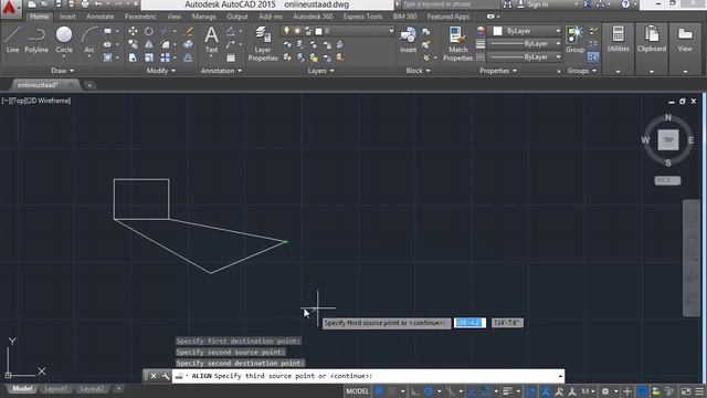 AutoCad 2D/3D Tutorials in Urdu/Hindi - part 22 align, scale and strech смотреть онлайн