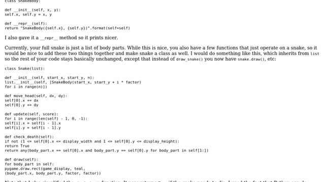 Code Review: Python snake game with pygame (2 Solutions!!) смотреть онлайн