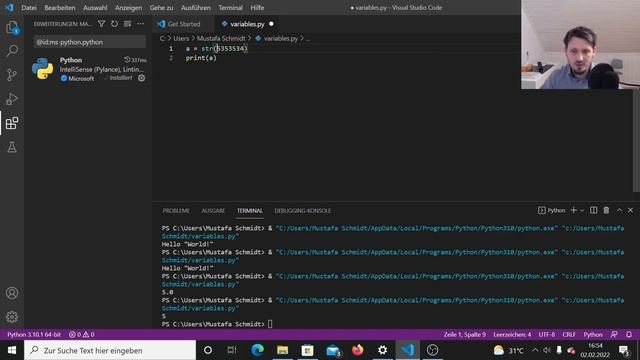 Python Tutorial 2: Comments & Variables смотреть онлайн