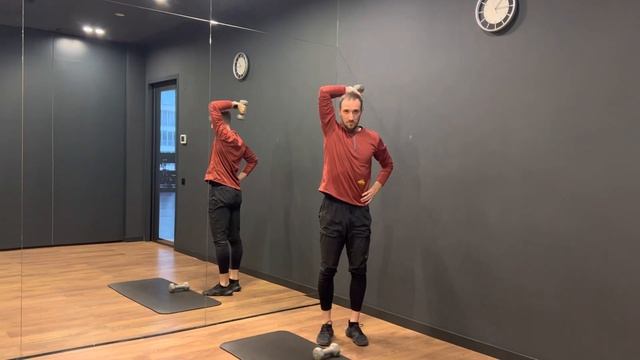 Жим из за головы с гантелями на трицепс смотреть онлайн