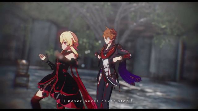 【Genshin Impact MMD/4K/60FPS】Lumine & Tartaglia【Trouble Maker】