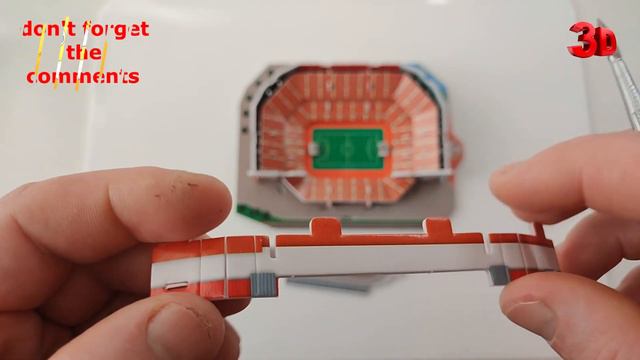Mini copy of the stadium Old trafford. 3D puzzle смотреть онлайн