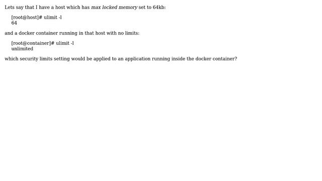 Are docker container security limits limited by the host's security limits? смотреть онлайн