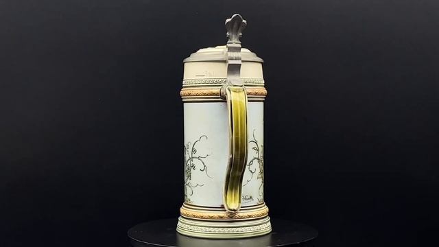 Антикварная Пивная Кружка 1890 года " Любовники " Каталог № 1725 подпись К. Варта. смотреть онлайн