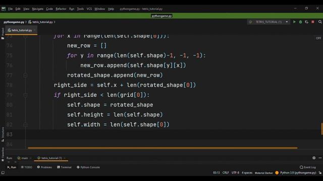 Tetris in Python | Part 1 смотреть онлайн