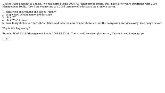 DevOps & SysAdmins: Hourglass won't go away in SQL Server 2008 R2 Management Studio смотреть онлайн