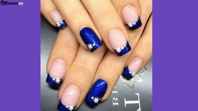 Оригинальный маникюр в синем цвете смотреть онлайн