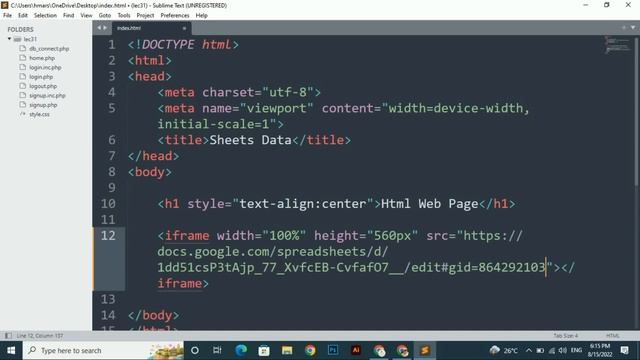 How to embed google sheet inside HTML web page | embedded sheet to web app by iframe смотреть онлайн