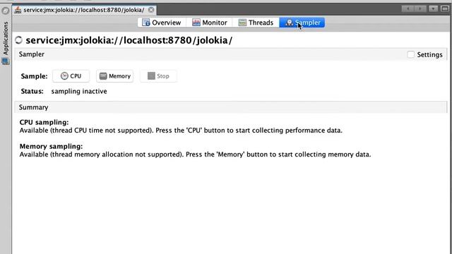 jvisualvm connected to a JVM with Jolokia (Works in progress!) смотреть онлайн
