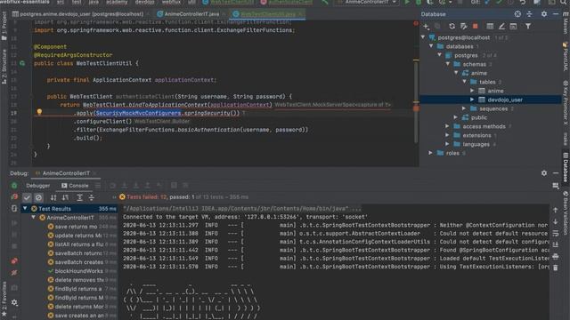 Spring WebFlux Essentials 30 - Integration Test WebTestClient and Spring Security pt 01 смотреть онлайн