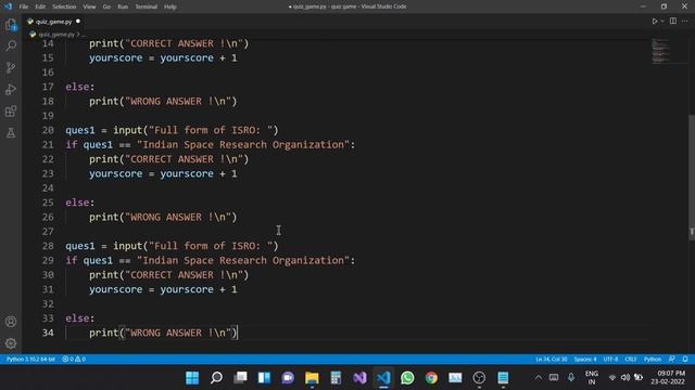 Making awesome quiz game in python | advance python project | python tutorial смотреть онлайн