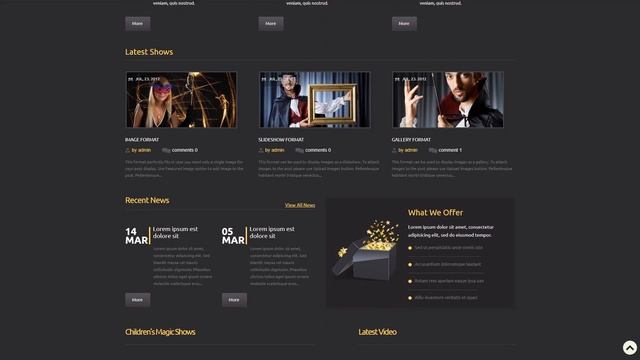 Entertainment Responsive WordPress Theme by WT Website Template - 53433 смотреть онлайн
