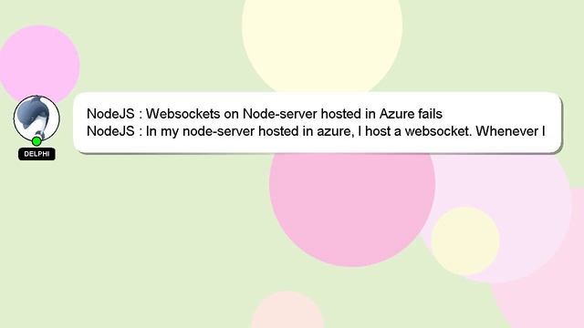 NodeJS : Websockets on Node-server hosted in Azure fails смотреть онлайн
