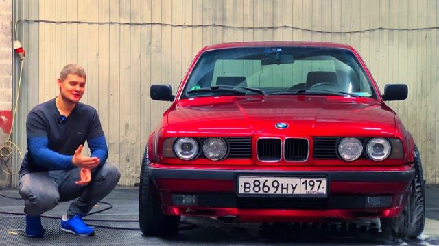 BMW 5 e34 тюнинг фар линзы ближнего света Bi LED lens light смотреть онлайн