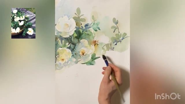 Розы. Марина Ласаева #акварель #watercolor